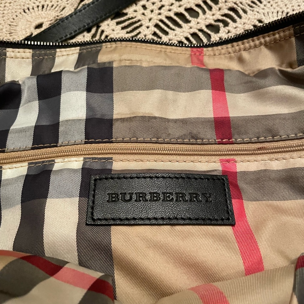 Burberry Black Nylon Tote with Leather Handles - Picture 4 of 7